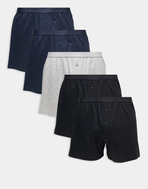 ASOS DESIGN 5 pack jersey boxers in multi - view 1