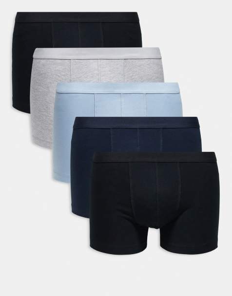 ASOS DESIGN 5 pack jersey trunk in multi - view 1