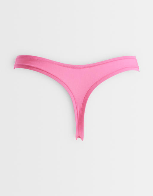 ASOS DESIGN 5 pack lingerie thongs in pink, 2 of 3