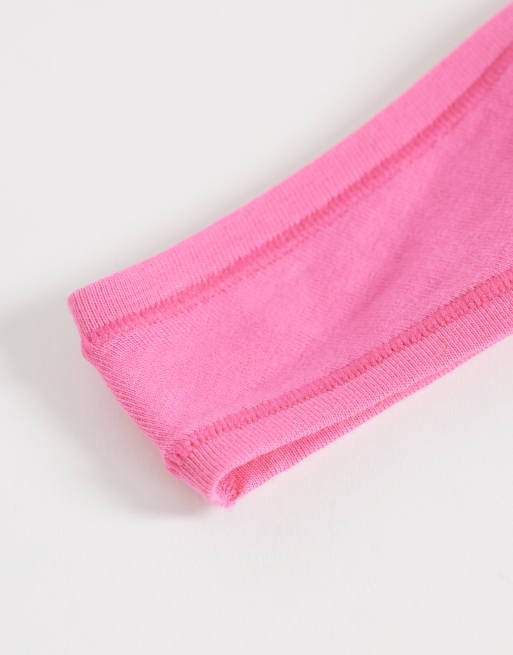 ASOS DESIGN 5 pack lingerie thongs in pink, 3 of 3