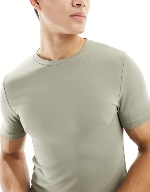 ASOS DESIGN 5-pack muscle fit crew neck T-shirts in multiple colors, 3 of 4
