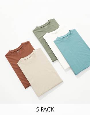 ASOS DESIGN ASOS DESIGN 5 pack oversized t-shirts in multiple colours