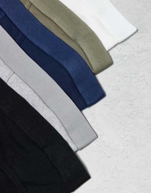 ASOS DESIGN 5-pack rib briefs in multiple colors | ASOS