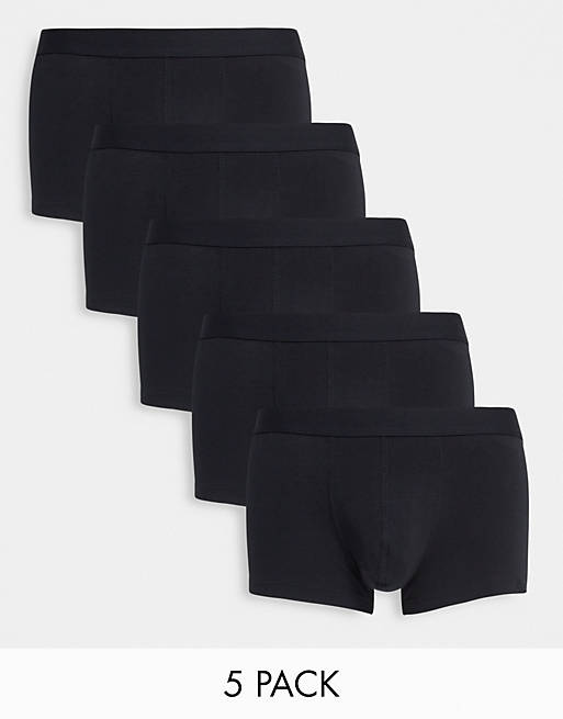 Underwear & Socks Underwear/5 pack short trunks in black 
