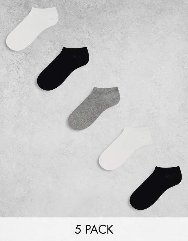 ASOS DESIGN 5 pack sneaker socks in multi