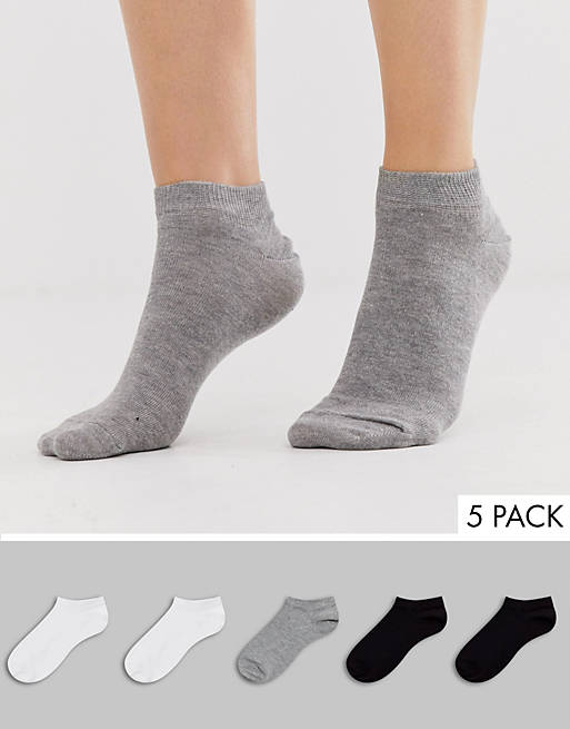 ASOS DESIGN 5 pack sneaker socks