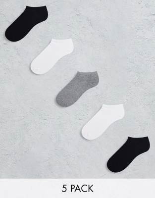 Asos Design 5 Pack Sneaker Socks In Multi In Multi