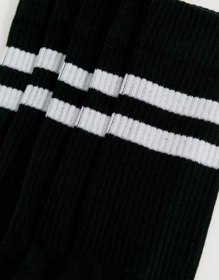 all black with white stripes