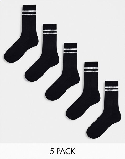 Unisex Throwback Sock - Athletic Heather Grey/Black