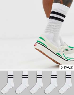 tall athletic socks striped