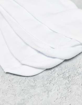 Asos Design 5 Pack Cotton Rich Socks In White