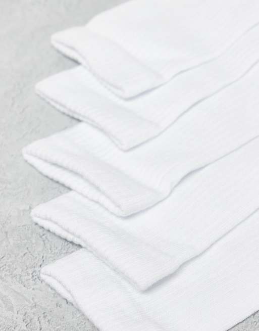ASOS DESIGN 5-pack sport socks in white, 3 of 3