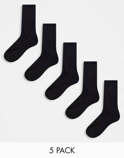 Black 4 Pack Cushioned Sole Sport Socks