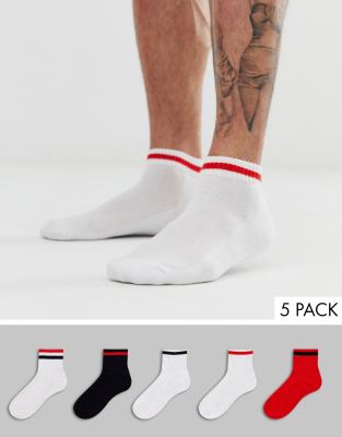 black and red sports socks