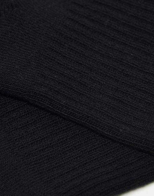 ASOS DESIGN 5 pack terry sole ankle socks in black, 3 of 4
