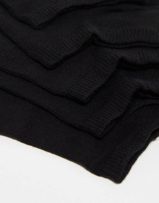 ASOS DESIGN 5 pack trainer socks in black, 3 of 4