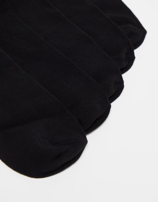ASOS DESIGN 5 pack trainer socks in black, 4 of 4