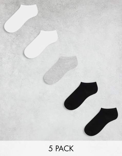ASOS DESIGN 5 pack trainer socks in multi - view 1