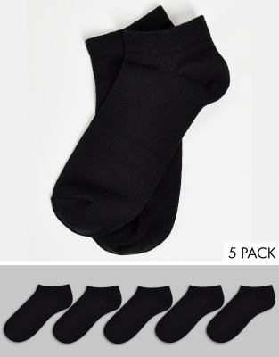 plain black trainer socks