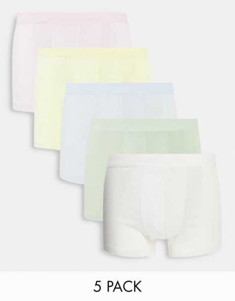 ASOS DESIGN 5 pack trunks in pastel tones - view 1