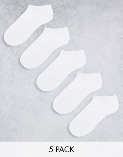 ASOS DESIGN – 5-pack vita träningsstrumpor