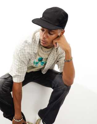 ASOS DESIGN 5 panel cap in black cord | ASOS