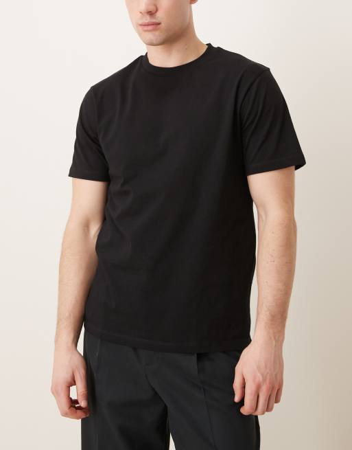 ASOS DESIGN – 5er-Pack Basic-T-Shirts in Schwarz mit Regular-Fit-Schnitt, 2 von 5