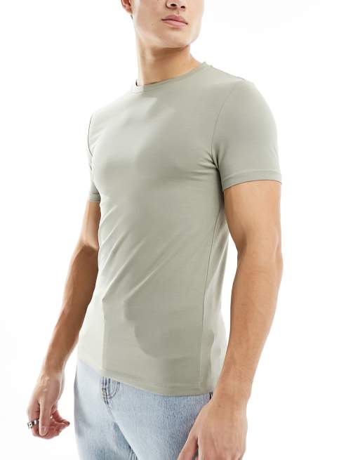 ASOS DESIGN – 5er-Pack körperbetonte T-Shirts in verschiedenen Farben mit Rundhalsausschnitt, 2 von 4