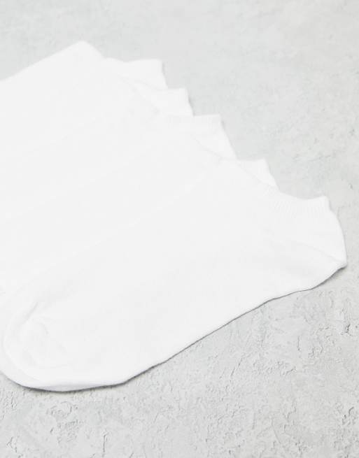 ASOS DESIGN – 5er Pack Sneaker-Socken in Weiß, 4 von 4