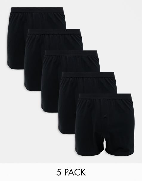 ASOS DESIGN – 5er-Set Jersey-Boxershorts in Schwarz - view 1