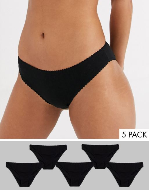 ASOS DESIGN - 5er-Set schlichte, brasilianische Slips aus ...