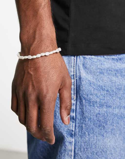 ASOS DESIGN 6mm faux fresh water pearl bracelet ASOS