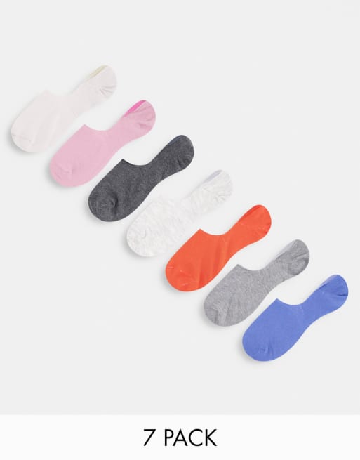 ASOS DESIGN 7 pack liner socks in multi colours ASOS