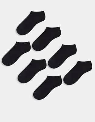 ASOS DESIGN ASOS DESIGN 7 pack trainer socks in black
