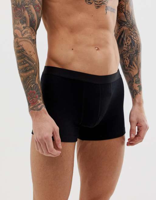 ASOS DESIGN 7 pack trunks in black save