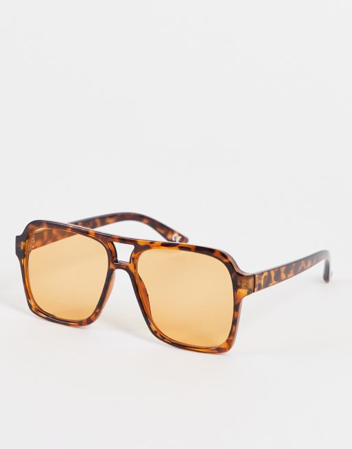 Amber shop lens sunglasses