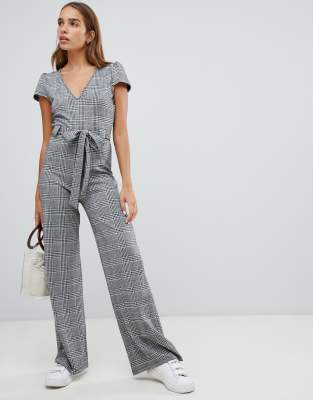 asos check jumpsuit