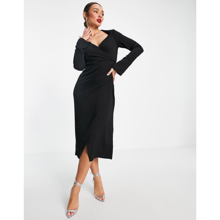 Asos black 2024 evening dress