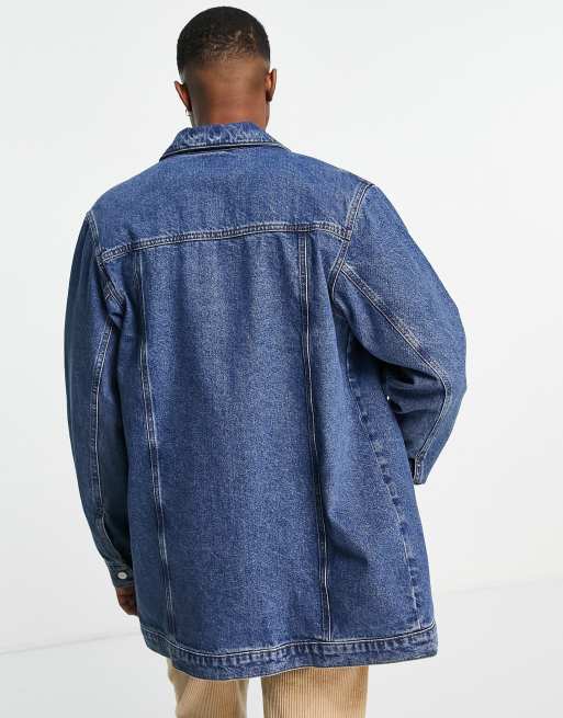 Asos longline denim outlet jacket