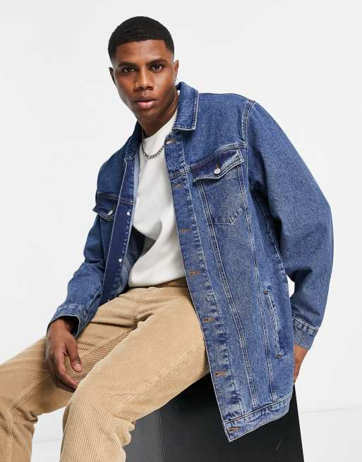 Asos longline 2025 denim jacket