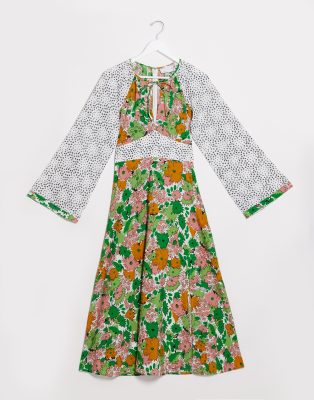 70s floral dress