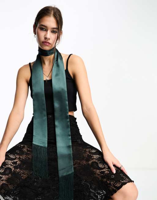 slim fit dress slacks Mayah Scarf Tie Strapless Mini Dress Black