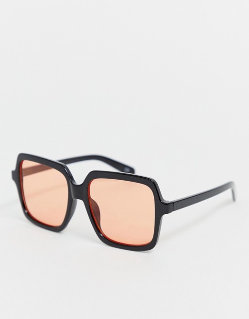 ASOS DESIGN 70's square oversized frame fashion glasses