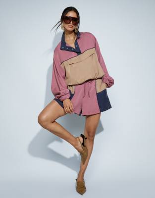 ASOS ASOS DESIGN 80s color block short in multi - part of a set | ASOS