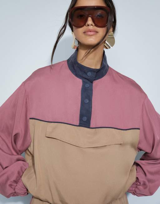 ASOS DESIGN 80s color block wind breaker in multi - part of a set, 2 of 9
