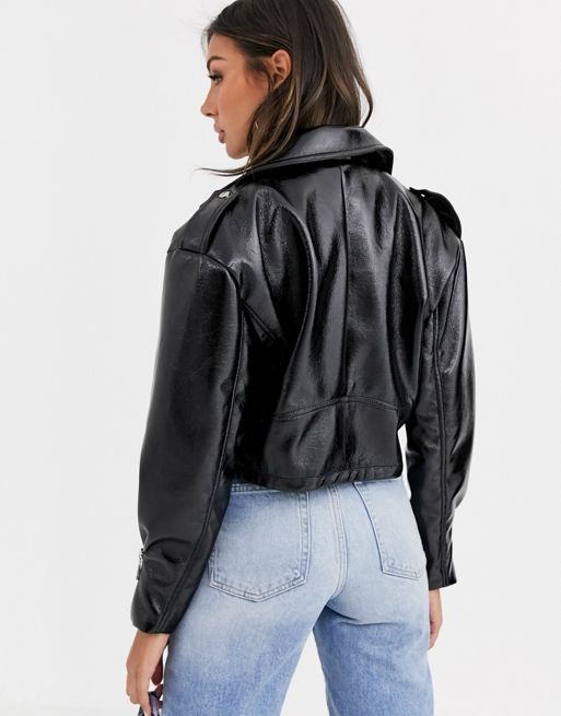 80s Faux Leather Biker Jacket curated on LTK