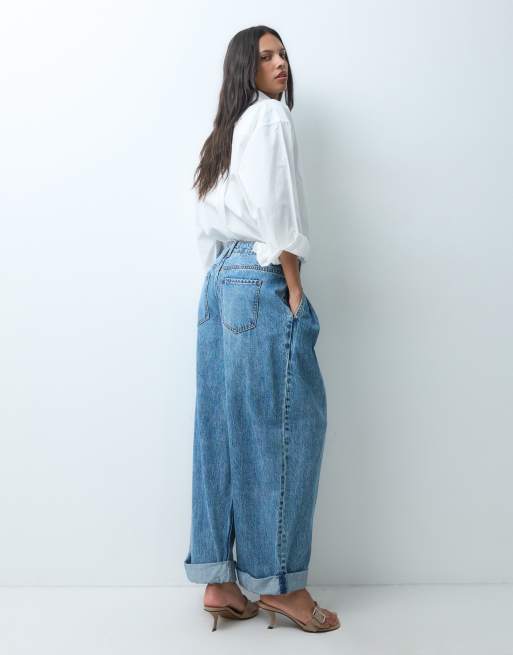 ASOS DESIGN 80's pocket detail jean in lightwash blue, 2 of 5