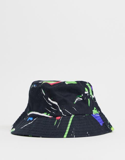 ASOS DESIGN bucket hat in monogram print