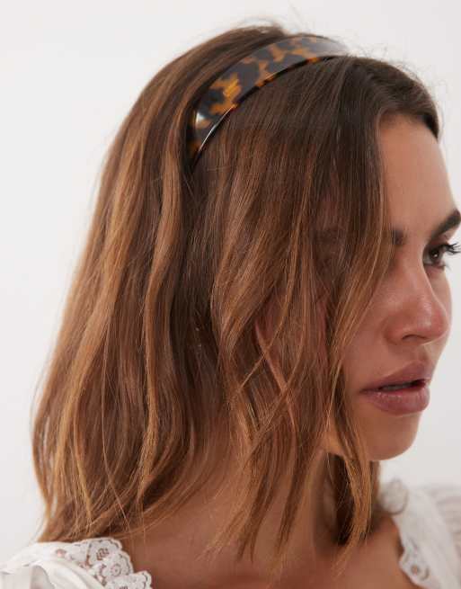 ASOS DESIGN 90'er-hårbånd i brun skildpaddemønster, 2 af 3