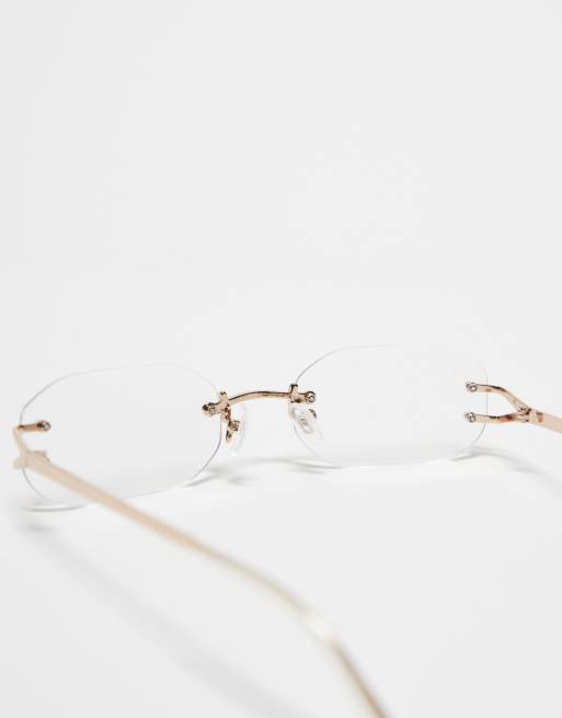 ASOS DESIGN - 90'er-inspirerede modebriller med klare glas uden kant, 4 af 4